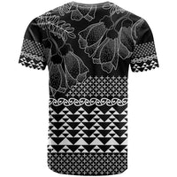 Black Taniko Kowhaiwhai Tukutuku Motif T Shirt
