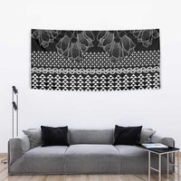 Black Taniko Kowhaiwhai Tukutuku Motif Tapestry