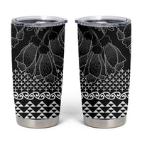 Black Taniko Kowhaiwhai Tukutuku Motif Tumbler Cup LT9 Black - Polynesian Pride