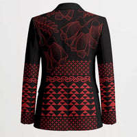 Red Taniko Kowhaiwhai Tukutuku Motif Blazer LT9 - Polynesian Pride