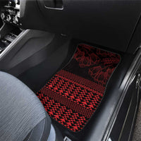 Red Taniko Kowhaiwhai Tukutuku Motif Car Mats LT9 - Polynesian Pride