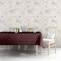 Red Taniko Kowhaiwhai Tukutuku Motif Tablecloth LT9 - Polynesian Pride