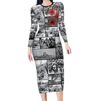 ANZAC Day Gallipoli Campaign Family Matching Long Sleeve Bodycon Dress and Hawaiian Shirt To The End They Remain
