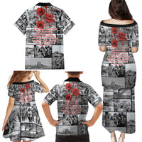 ANZAC Day Gallipoli Campaign Family Matching Puletasi and Hawaiian Shirt To The End They Remain
