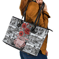 ANZAC Day Gallipoli Campaign Leather Tote Bag To The End They Remain LT9 - Polynesian Pride