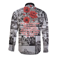 ANZAC Day Gallipoli Campaign Long Sleeve Button Shirt To The End They Remain LT9 - Polynesian Pride