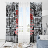 ANZAC Day Gallipoli Campaign Window Curtain To The End They Remain LT9 - Polynesian Pride