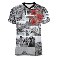 ANZAC Day Gallipoli Campaign Women V-Neck T-Shirt To The End They Remain