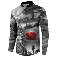 Black ANZAC Day The Battle of Lone Pine Button Sweatshirt Kiwi-Kangaroo Soldier Lest We Forget LT9 - Polynesian Pride