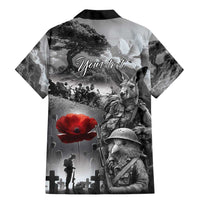 Black ANZAC Day The Battle of Lone Pine Family Matching Mermaid Dress and Hawaiian Shirt Kiwi-Kangaroo Soldier Lest We Forget