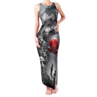 Black ANZAC Day The Battle of Lone Pine Family Matching Tank Maxi Dress and Hawaiian Shirt Kiwi-Kangaroo Soldier Lest We Forget