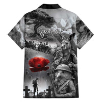 Black ANZAC Day The Battle of Lone Pine Hawaiian Shirt Kiwi-Kangaroo Soldier Lest We Forget LT9 - Polynesian Pride