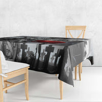 Black ANZAC Day The Battle of Lone Pine Tablecloth Kiwi-Kangaroo Soldier Lest We Forget LT9 - Polynesian Pride