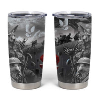 Black ANZAC Day The Battle of Lone Pine Tumbler Cup Kiwi-Kangaroo Soldier Lest We Forget