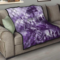 Purple ANZAC Day The Battle of Lone Pine Quilt Kiwi-Kangaroo Soldier Lest We Forget