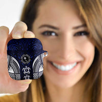 FSM Chuuk States AirPods Case Micronesia Six 9 One Polynesian Tribal Pattern LT9 Blue - Polynesian Pride