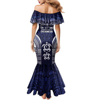 FSM Chuuk States Family Matching Mermaid Dress and Hawaiian Shirt Micronesia Six 9 One Polynesian Tribal Pattern