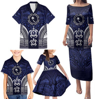 FSM Chuuk States Family Matching Puletasi and Hawaiian Shirt Micronesia Six 9 One Polynesian Tribal Pattern