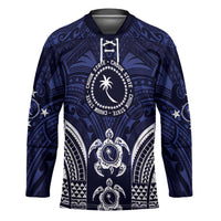 FSM Chuuk States Hockey Jersey Micronesia Six 9 One Polynesian Tribal Pattern LT9 Unisex Blue - Polynesian Pride