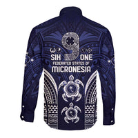 FSM Chuuk States Long Sleeve Button Shirt Micronesia Six 9 One Polynesian Tribal Pattern