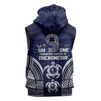 FSM Chuuk States Sleeveless Zip Hoodie Micronesia Six 9 One Polynesian Tribal Pattern LT9 - Polynesian Pride