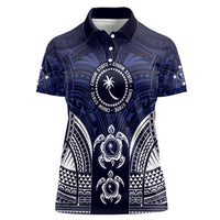FSM Chuuk States Women Polo Shirt Micronesia Six 9 One Polynesian Tribal Pattern
