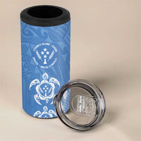 FSM Kosrae States 4 in 1 Can Cooler Tumbler Micronesia Six 9 One Polynesian Tribal Pattern