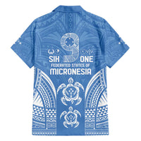 FSM Kosrae States Family Matching Short Sleeve Bodycon Dress and Hawaiian Shirt Micronesia Six 9 One Polynesian Tribal Pattern