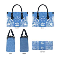 FSM Kosrae States Leather Bag Micronesia Six 9 One Polynesian Tribal Pattern - Polynesian Pride