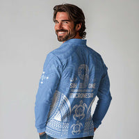 FSM Kosrae States Long Sleeve Polo Shirt Micronesia Six 9 One Polynesian Tribal Pattern