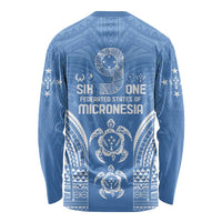 FSM Kosrae States Long Sleeve Shirt Micronesia Six 9 One Polynesian Tribal Pattern