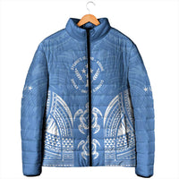 FSM Kosrae States Padded Jacket Micronesia Six 9 One Polynesian Tribal Pattern - Polynesian Pride
