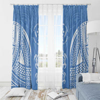 FSM Kosrae States Window Curtain Micronesia Six 9 One Polynesian Tribal Pattern