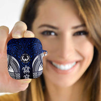 FSM Pohnpei States AirPods Case Micronesia Six 9 One Polynesian Tribal Pattern LT9 Blue - Polynesian Pride