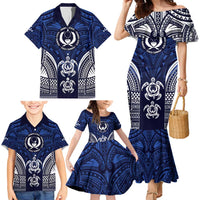 FSM Pohnpei States Family Matching Mermaid Dress and Hawaiian Shirt Micronesia Six 9 One Polynesian Tribal Pattern