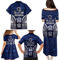 FSM Pohnpei States Family Matching Puletasi and Hawaiian Shirt Micronesia Six 9 One Polynesian Tribal Pattern