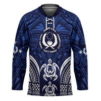 FSM Pohnpei States Hockey Jersey Micronesia Six 9 One Polynesian Tribal Pattern LT9 Unisex Blue - Polynesian Pride