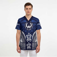 FSM Pohnpei States Scrub Top Micronesia Six 9 One Polynesian Tribal Pattern - Polynesian Pride