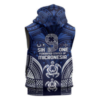 FSM Pohnpei States Sleeveless Zip Hoodie Micronesia Six 9 One Polynesian Tribal Pattern LT9 - Polynesian Pride