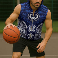 FSM Pohnpei States Sleeveless Zip Hoodie Micronesia Six 9 One Polynesian Tribal Pattern LT9 - Polynesian Pride