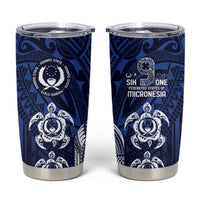FSM Pohnpei States Tumbler Cup Micronesia Six 9 One Polynesian Tribal Pattern