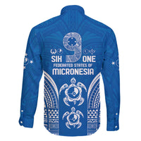 FSM Yap States Family Matching Off The Shoulder Long Sleeve Dress and Hawaiian Shirt Micronesia Six 9 One Polynesian Tribal Pattern