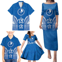 FSM Yap States Family Matching Puletasi and Hawaiian Shirt Micronesia Six 9 One Polynesian Tribal Pattern