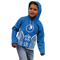 FSM Yap States Kid Hoodie Micronesia Six 9 One Polynesian Tribal Pattern