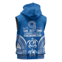 FSM Yap States Sleeveless Zip Hoodie Micronesia Six 9 One Polynesian Tribal Pattern LT9 - Polynesian Pride