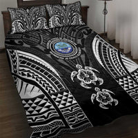 FSM Micronesia Six 9 One Quilt Bed Set Polynesian Tribal Pattern LT9 Black - Polynesian Pride