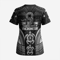 FSM Micronesia Six 9 One Scrub Top Polynesian Tribal Pattern - Polynesian Pride