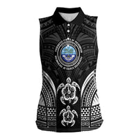 FSM Micronesia Six 9 One Women Sleeveless Polo Shirt Polynesian Tribal Pattern