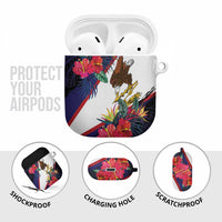 American Samoa Flag Day Since 1900 AirPods Case Samoa Muamua Le Atua Tropical Flowers LT9 - Polynesian Pride