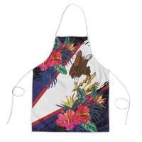 American Samoa Flag Day Since 1900 Apron Samoa Muamua Le Atua Tropical Flowers - Polynesian Pride